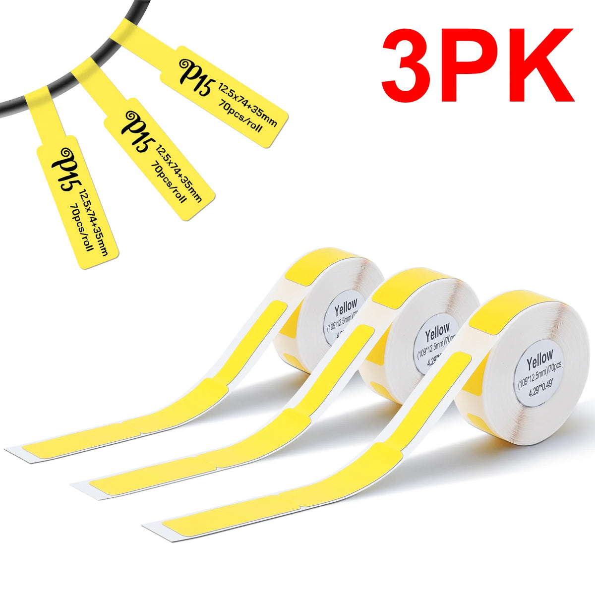 Portable Label Maker P15 Adhesive Thermal Label Printer Wireless Bluetooth Sticker Printer with P15 Self-adhesive Label Paper