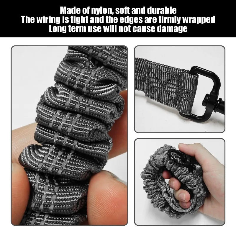 Double Dog Leash Coupler – Shock-Absorbing, Tangle-Free with Reflective Stitching for Two Dogs