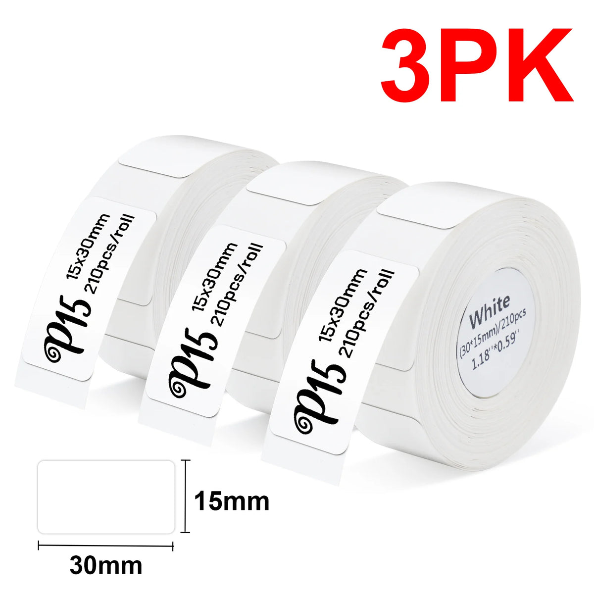 Portable Label Maker P15 Adhesive Thermal Label Printer Wireless Bluetooth Sticker Printer with P15 Self-adhesive Label Paper