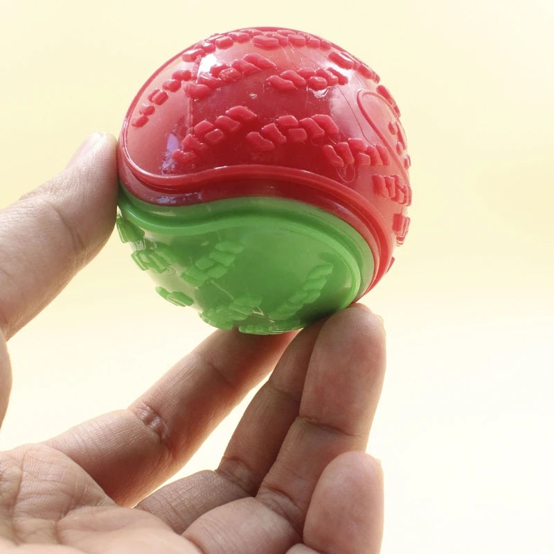 Squeaky Dog Ball Toy – Soft TPR Interactive Toy for Teeth Cleaning & Bite Resistance